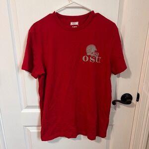 Tailgate Ohio State Buckeyes Scarlet and Gray Graphic T-Shirt Mens‎ Small Red